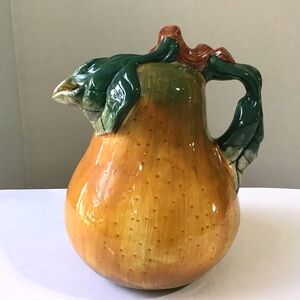 Vintage Sakura Sonoma Pear Shaped Pitcher 9” Hand-Painted Ceramic Excellent